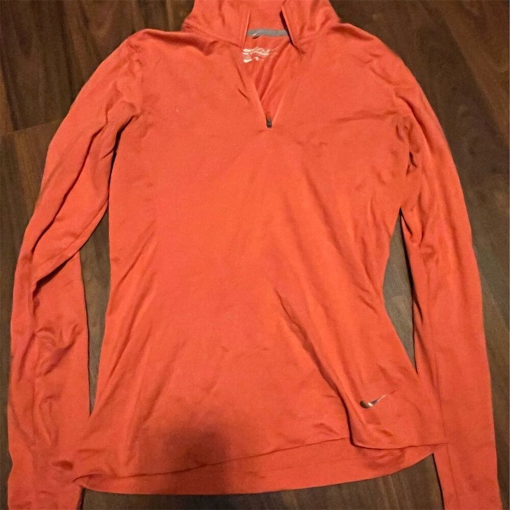 Nike Women's XS Orange 1/4 Zip Golf Jacket Moisture-Wicking